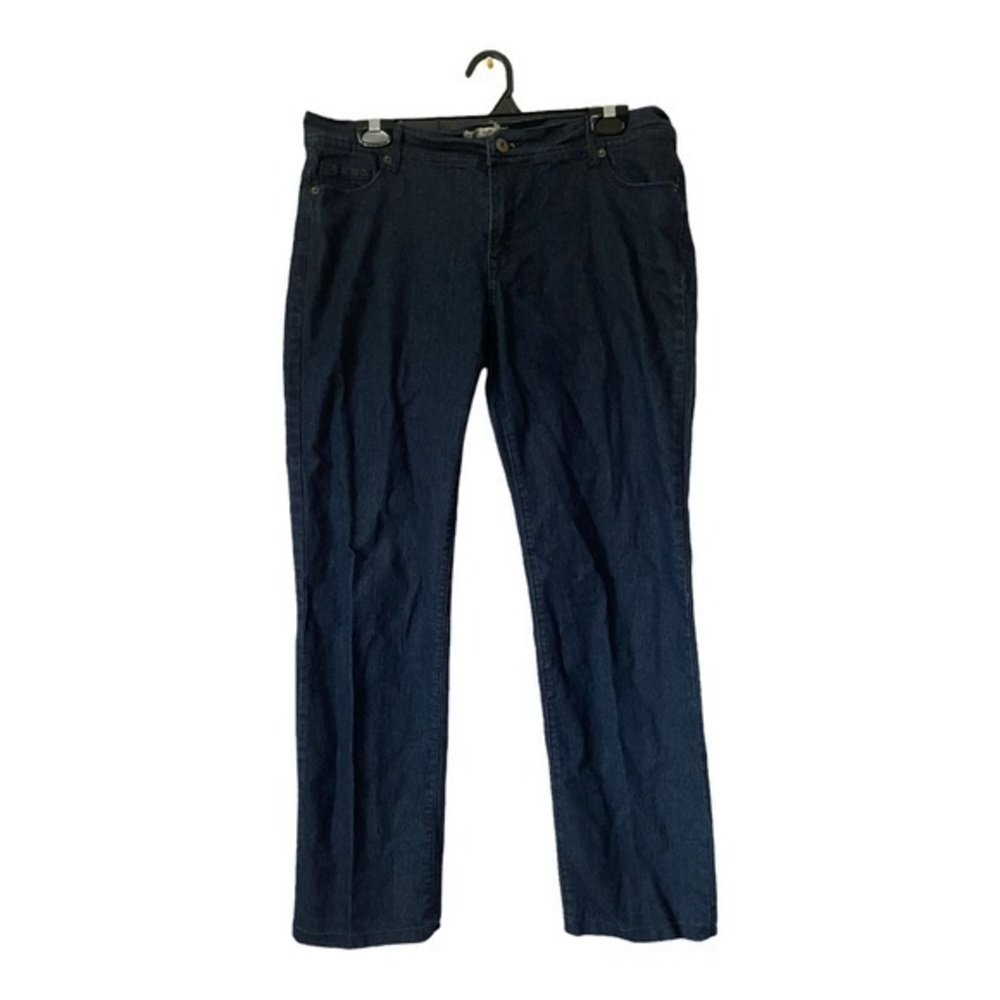 Blue Crush Junior Womens Dark Wash Straight Leg Mid Rise Jeans Size 15